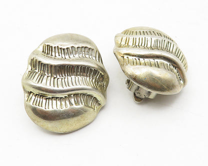 MEXICO 925 Sterling Silver  Vintage Non Pierce Button Drop Earrings  EG5889