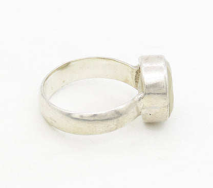 925 Sterling Silver  Vintage Faceted Quartz Smooth Cocktail Ring Sz 7  RG16933