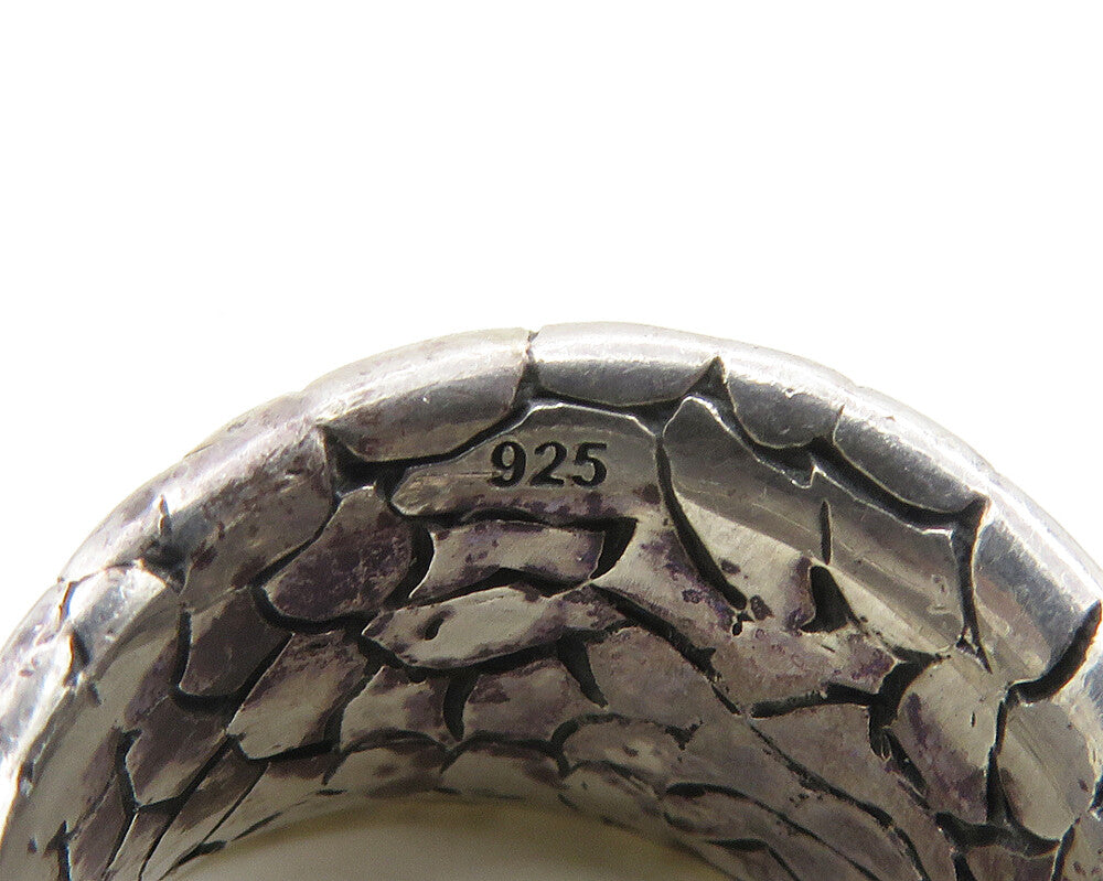 925 Sterling Silver  Vintage Dotted Pattern Concave Band Ring Sz 6.5  RG18280