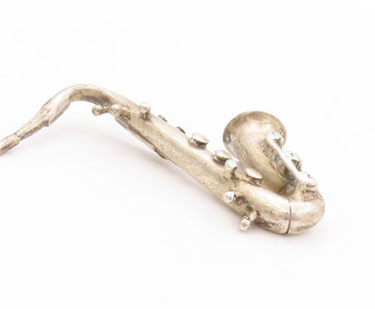 925 Sterling Silver Vintage Pin Collector Designer Saxophone Cutout  TR3925