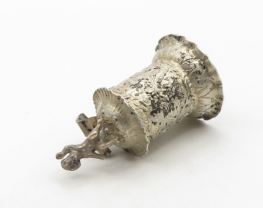 925 Sterling Silver Vintage European Beer Stein Statue Trinket (OPENS)  TR2260