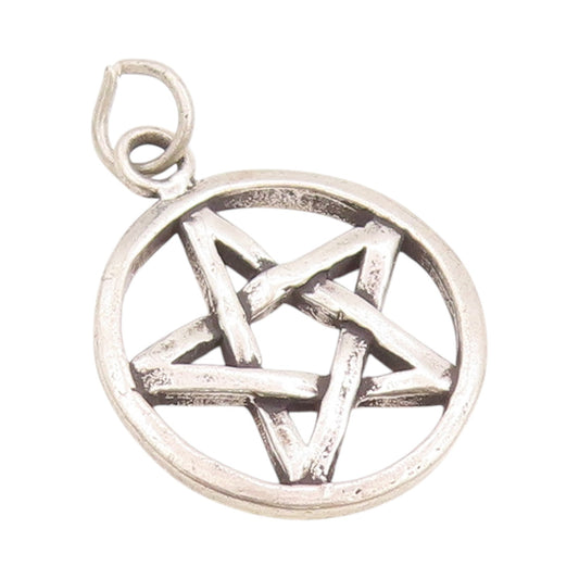 925 Sterling Silver Vintage Pendant Antique cutout Framed Star Charm  PT24479