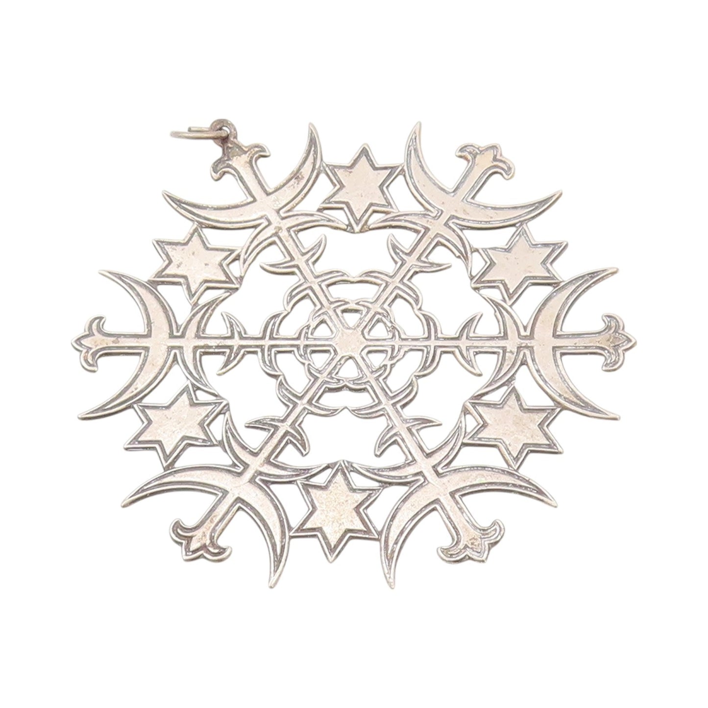 925 Sterling Silver Vintage Pendant MMA 1973 Christmas Tree Topper Star  PT24032