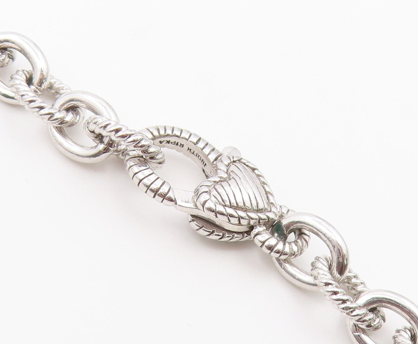 925 Sterling Silver Vintage Necklace JUDITH RIPKA Gemstone Twisted Rope  NE4926
