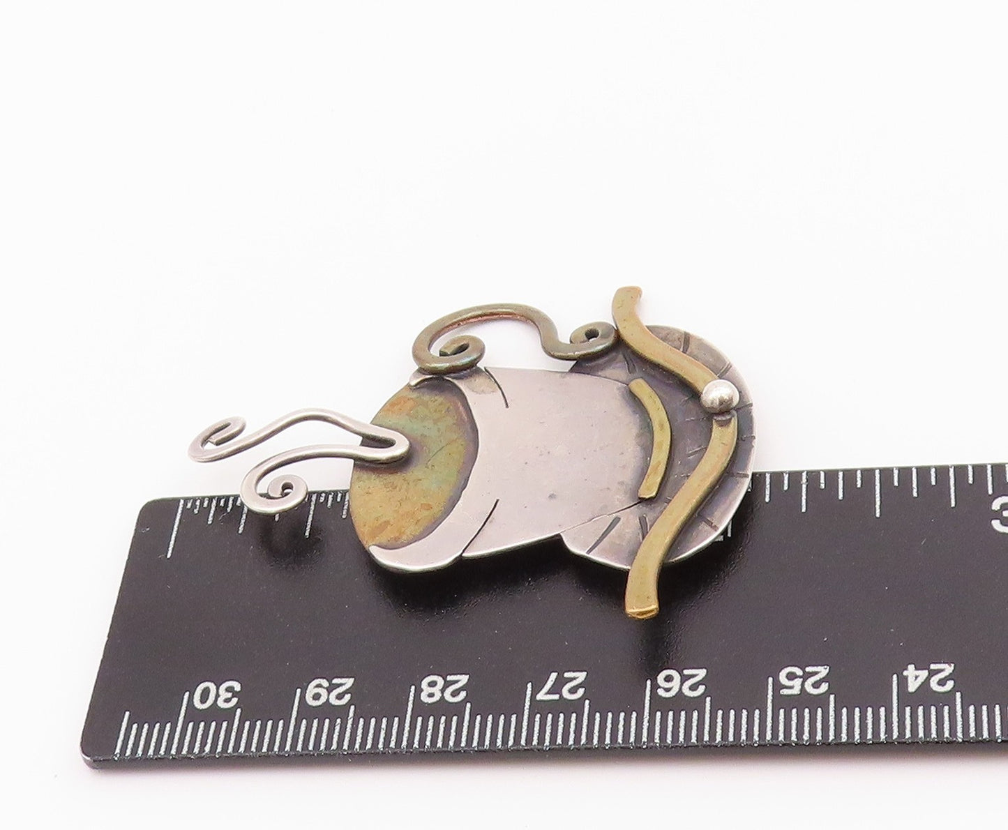 925 Sterling Silver Vintage Brooch GARDELLA Steaming Hot Coffee Cup  BP11663