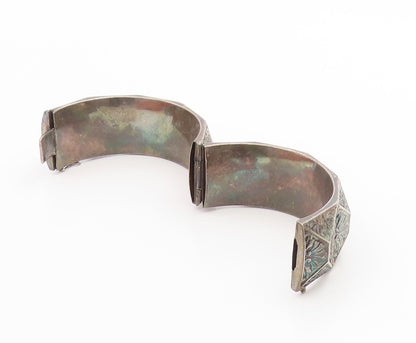925 Sterling Silver Vintage Bracelet Antique Floral Geometric Bangle  BT12022