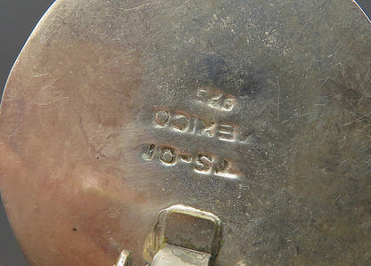 MEXICO 925 Silver  Vintage Shiny Minimalist Non Pierce Drop Earrings  EG10513