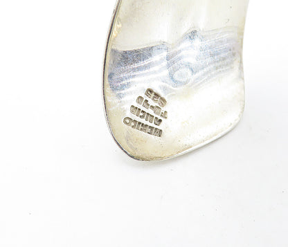 MEXICO 925 Sterling Silver  Vintage Raised Design Shiny Cuff Bracelet  BT2665