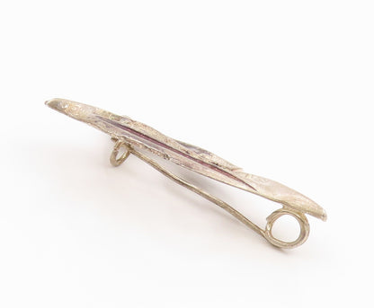925 Sterling Silver Vintage Brooch Pin EUROPE Floral Calla Lily Motif  BP12451