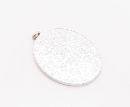 925 Sterling Silver Vintage Pendant Prince Charles Princess Dianna Coin  PT23537