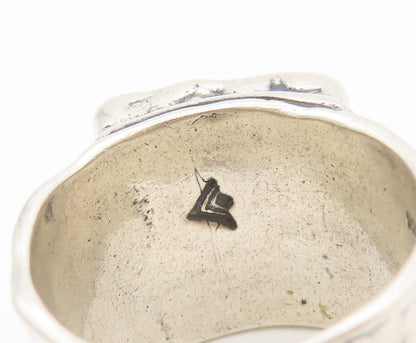 925 Sterling Silver Vintage Ring SILPADA Pyramid Cut Smoky Quartz Sz 7.5 RG27826