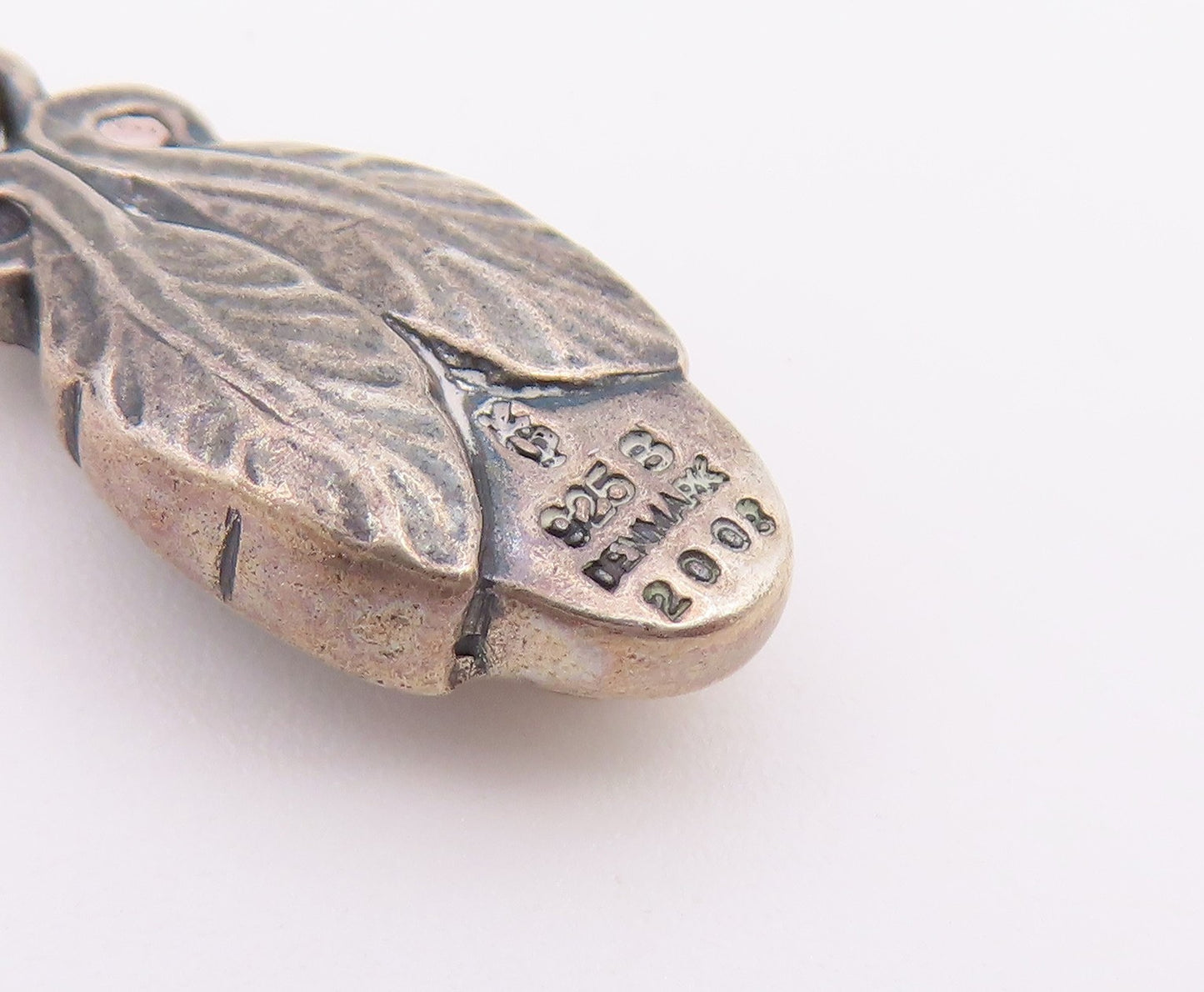 925 Sterling Silver Vintage Earrings GEORG JENSEN DENMARK Floral Drop  EG14525