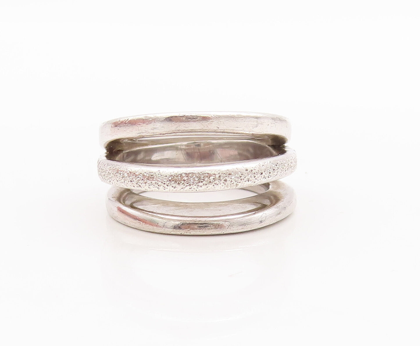 925 Sterling Silver Vintage Ring PIANEGONDA Designer Cutout Shank  Sz 7 RG28547