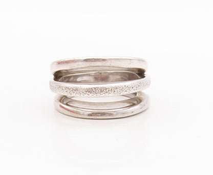 925 Sterling Silver Vintage Ring PIANEGONDA Designer Cutout Shank  Sz 7 RG28547