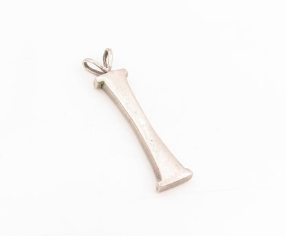 925 Sterling Silver Vintage Pendant Alphabet I Initial Solid Locket  PT25422
