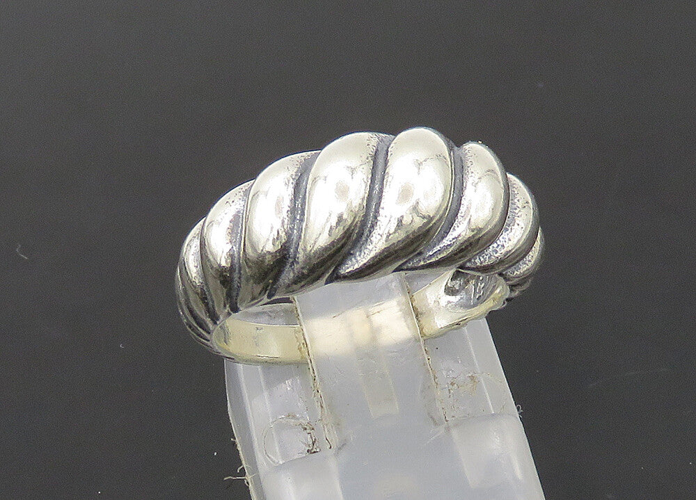 CAROLYN POLLACK 925 Silver  Vintage Shiny Fluted Dome Band Ring Sz 6  RG22229