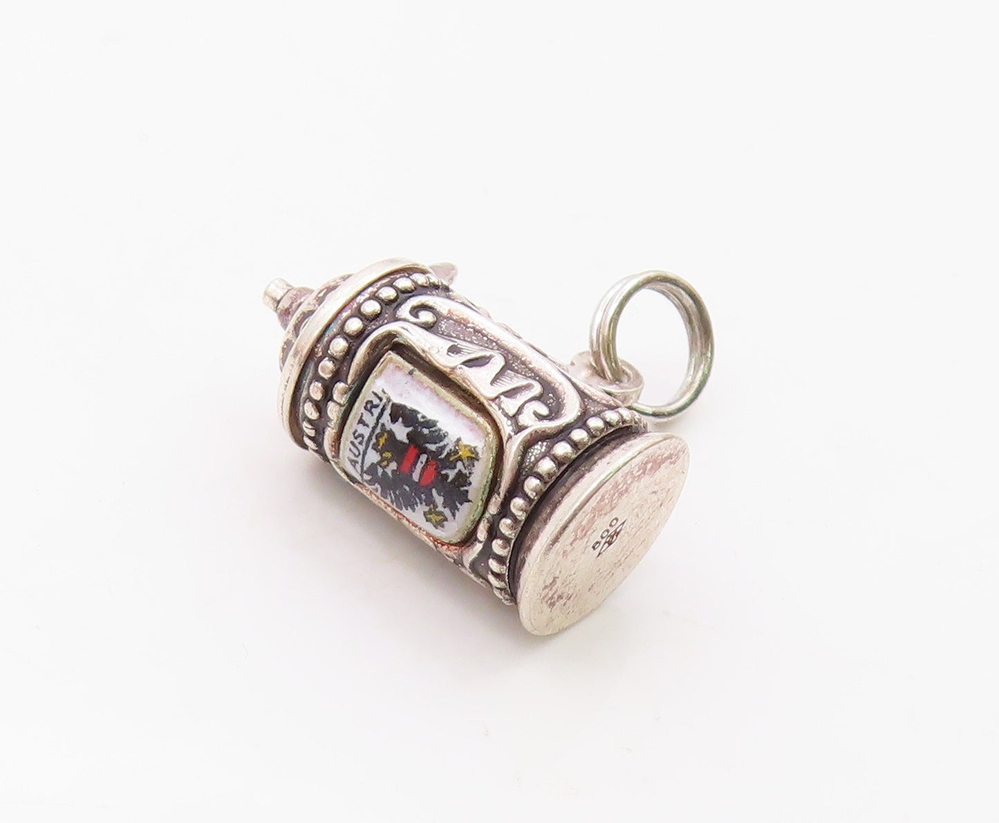 EUROPEAN 925 Silver  Vintage Petite German Style Beer Mug Pendant  PT19351