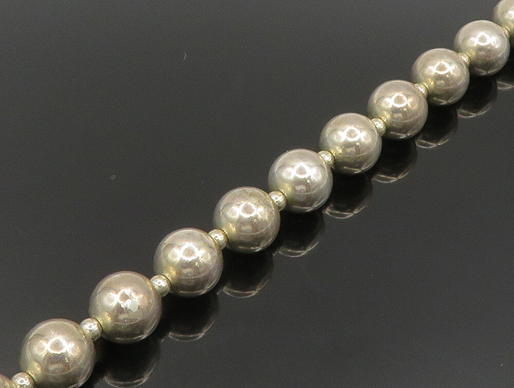 925 Sterling Silver  Vintage Beaded & Multi Strand Necklace  NE3778