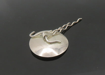 SUSAN CUMMINGS 925 Sterling Silver  Vintage Shiny Modernist Brooch Pin  BP8342
