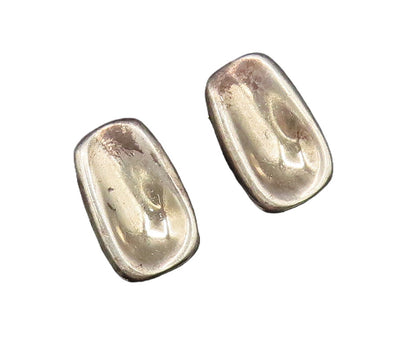 RLM 925 Silver  Vintage Minimalist Concave Non Pierced Earrings  EG12015