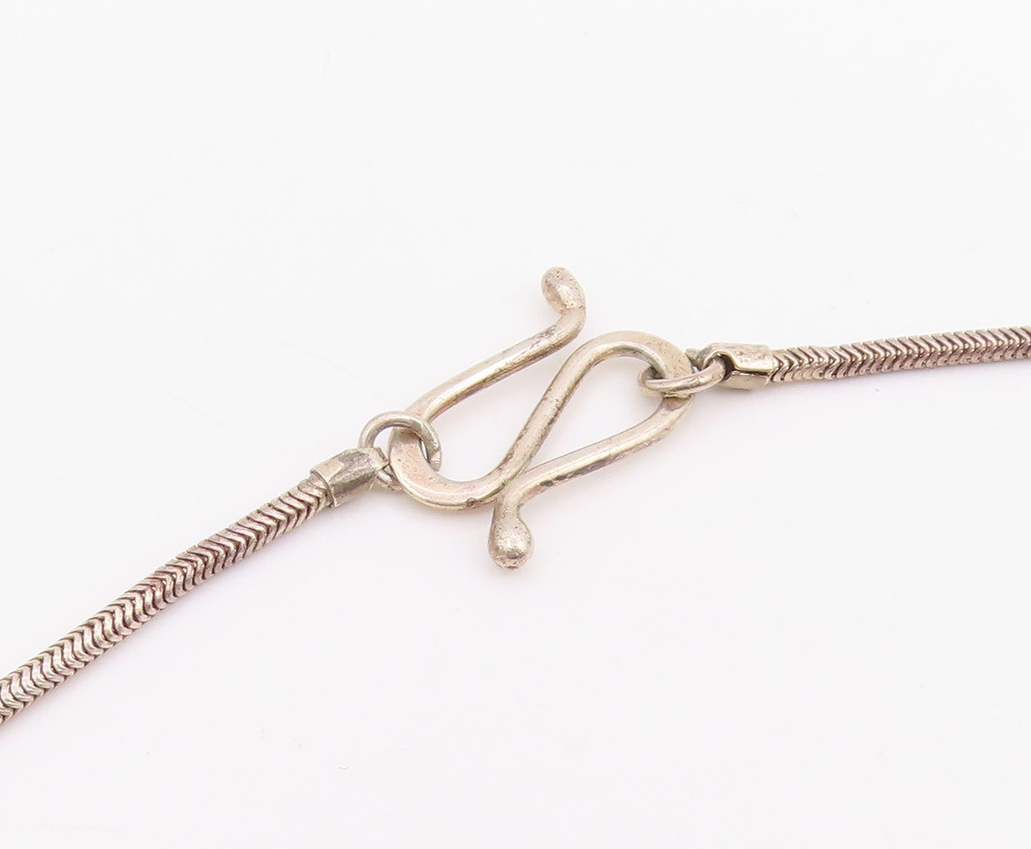 22k Gold & 925 Sterling Silver Vintage Necklace STUART PFUELB Chain  NE4758