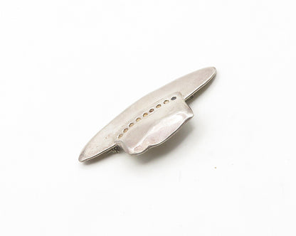 MEXICO 925 Sterling Silver  Vintage Shiny Sombrero Motif Brooch Pin  BP7631