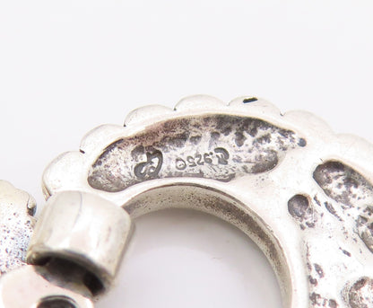 925 Sterling Silver Vintage Earrings CAROLYN POLLACK Floral Scrollwork  EG13959