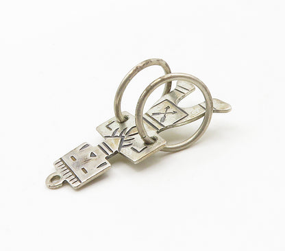 SOUTHWESTERN 925 Silver Vintage Traditional Statue Figure Pendant PT13020