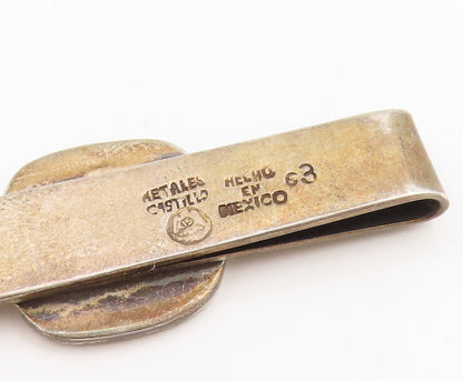 925 Sterling Silver Vintage Tie Clip MEXICO Modernist Geometric Design  TR4027