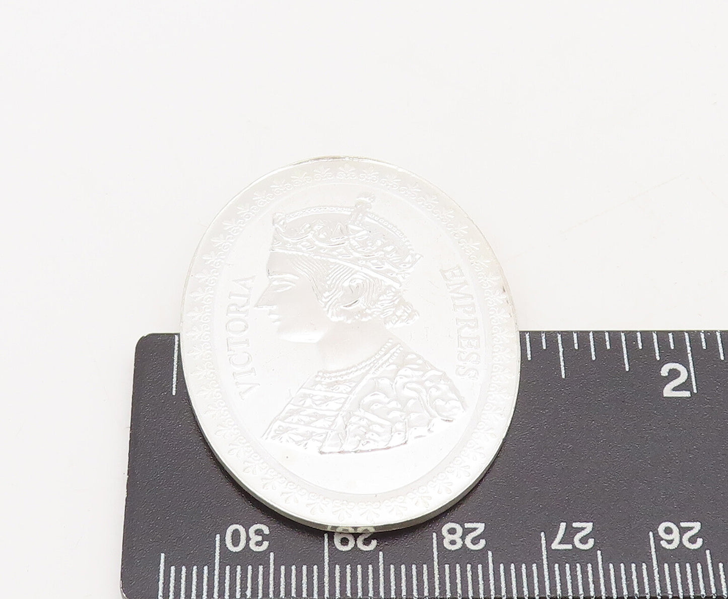 925 Sterling Silver Vintage Coin Victorian Marriage Blessing Solid Coin TR3689