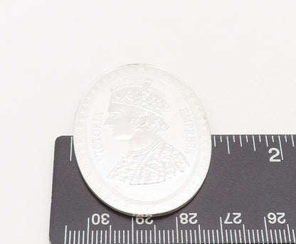 925 Sterling Silver Vintage Coin Victorian Marriage Blessing Solid Coin TR3689