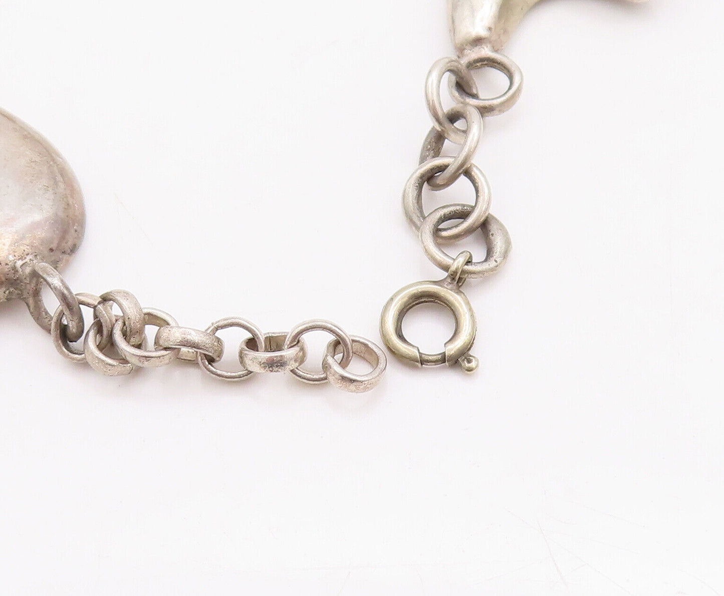 925 Sterling Silver Vintage Bracelet NAVAJO Solid Cutout Animal  BT10653