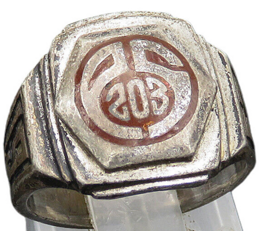 925 Sterling Silver  Vintage Antique Enamel 1962 Class Ring Sz 6  RG20987