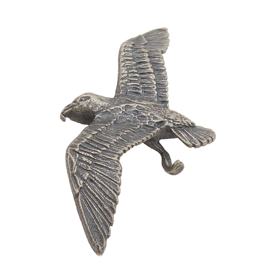 925 Sterling Silver  Vintage Solid Carved Flying Eagle Drop Pendant  PT22294