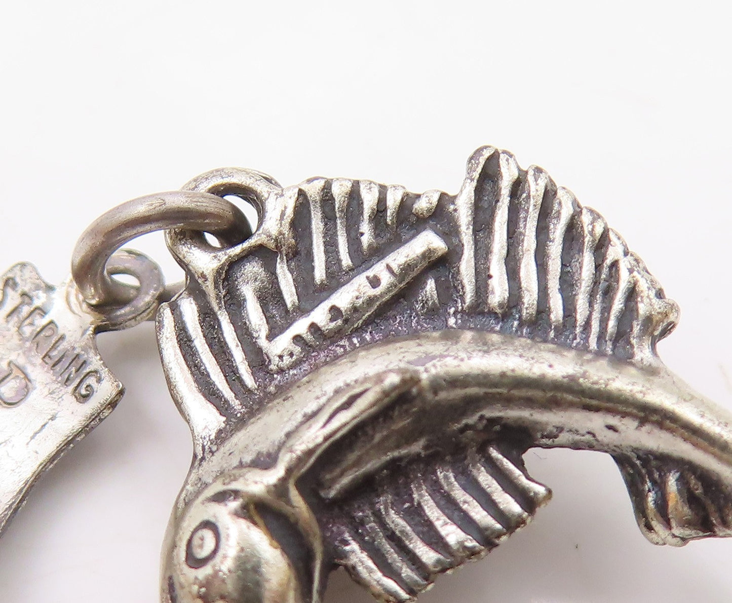 925 Sterling Silver  Vintage Virginia Beach Sailfish Charm Pendant  PT21783