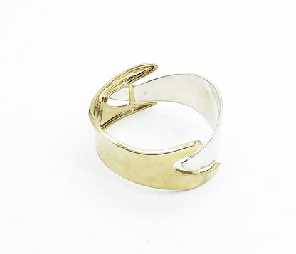 RLM STUDIO 925 Sterling Silver  Vintage Polished 2 Tone Bangle Bracelet BT2709