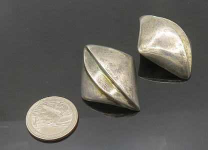 BAYANIHAN 925 Silver & 14K GOLD  Vintage Modernist Drop Earrings  EG10582