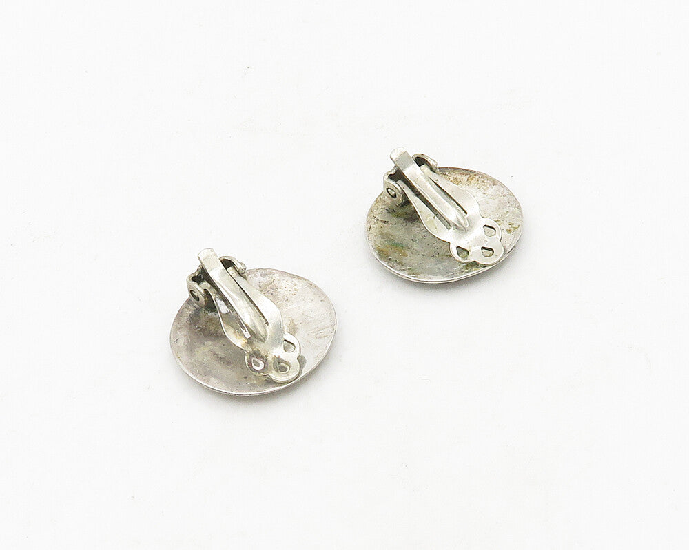 925 Sterling Silver Vintage Non Pierce Clip on Earrings EG9402