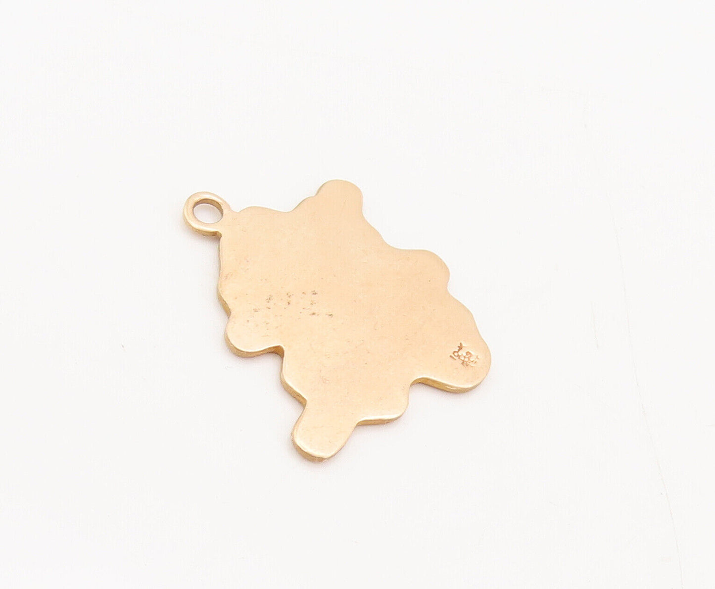 10K GOLD  Vintage Bahama Island Shaped Map Drop Pendant  GP642