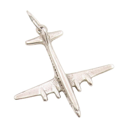 925 Sterling Silver Vintage Pendant Miniature Aviation Airplane Charm  PT25419