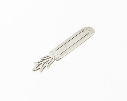 MEXICO 925 Sterling Silver  Vintage Lotus Flower Cutout Book Mark  TR2397