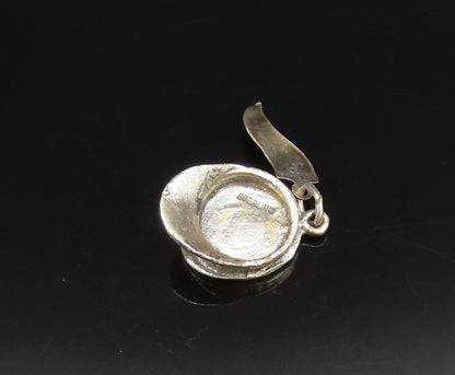 925 Sterling Silver  Vintage Virginia Beach Boat Captain Hat Pendant  PT21637