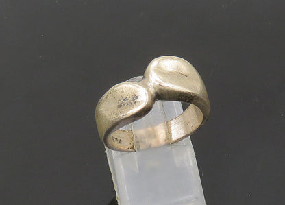 925 Sterling Silver  Vintage Shiny Smooth Bypass Band Ring Sz 8  RG21351
