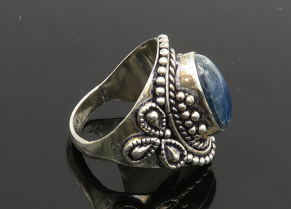 925 Sterling Silver  Vintage Cabochon Kyanite Cocktail Ring Sz 8.5  RG19985