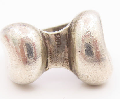 925 Sterling Silver Vintage Ring MINAS SPIRIDIS Modernist Band  Sz 6  RG36105