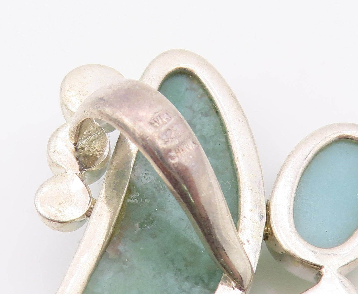 925 Sterling Silver Vintage Pendant WHITNEY KELLY Multi Gemstone Charm  PT26351