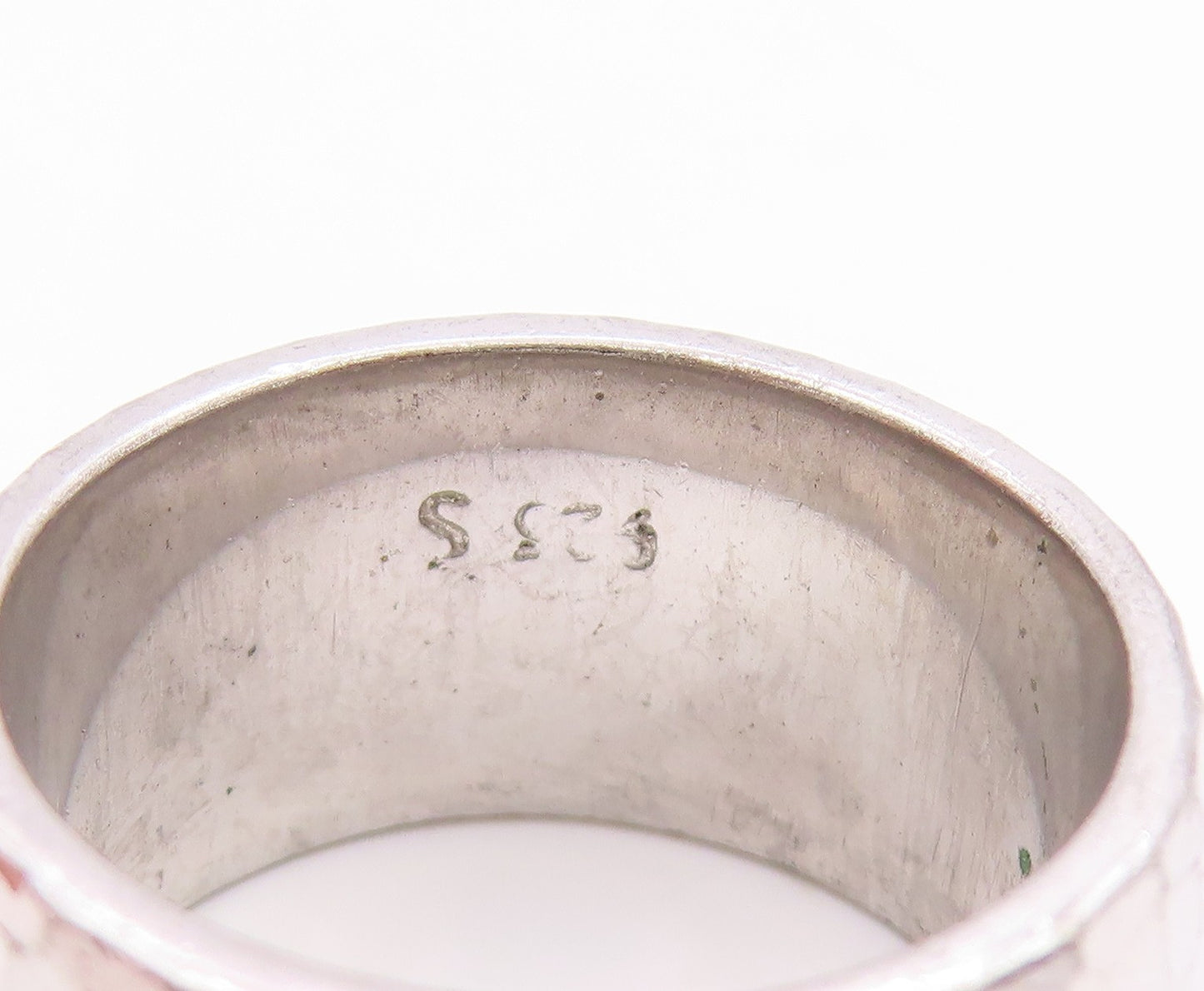 925 Sterling Silver Vintage Ring Minimalist Solid Cigar Band  Sz 7  RG35590