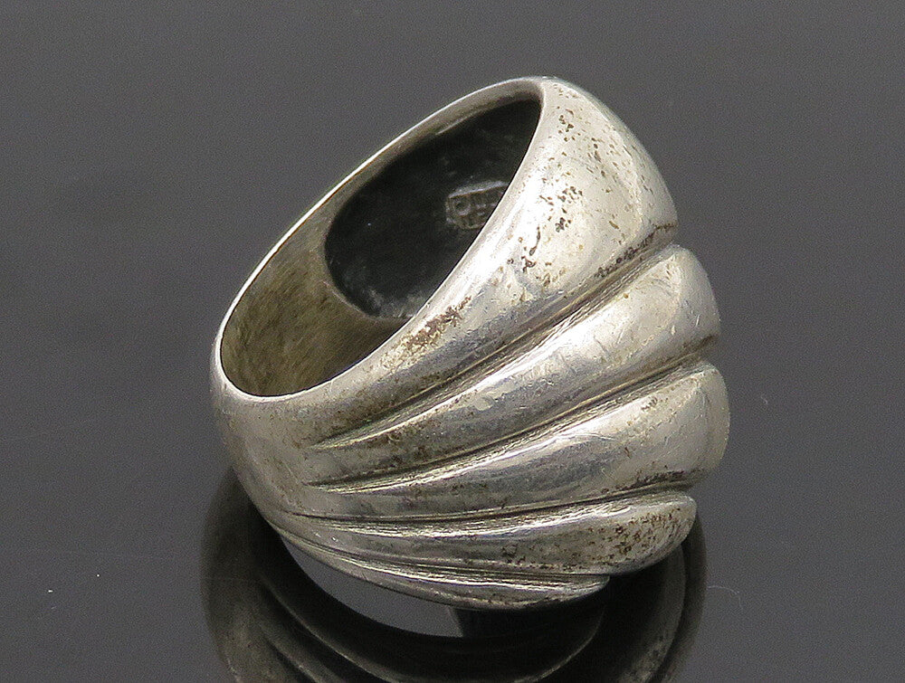 KABANA 925 Silver  Vintage Graduated Scalloped Dome Ring Sz 7.5  RG24529
