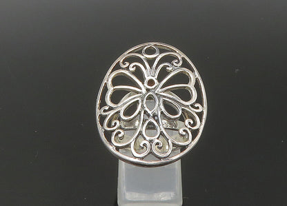 925 Sterling Silver  Vintage Shiny Open Butterfly Motif Band Ring Sz 7 RG22575