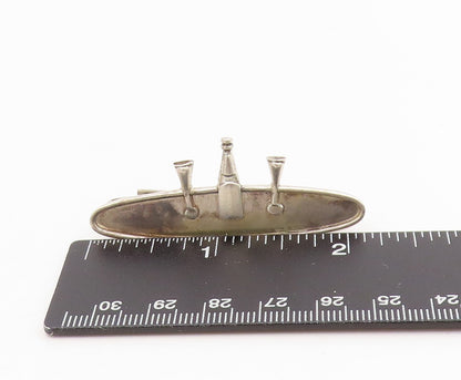 925 Sterling Silver Vintage Tie Clip Miniature Celebration Champagne Bar  TR4130